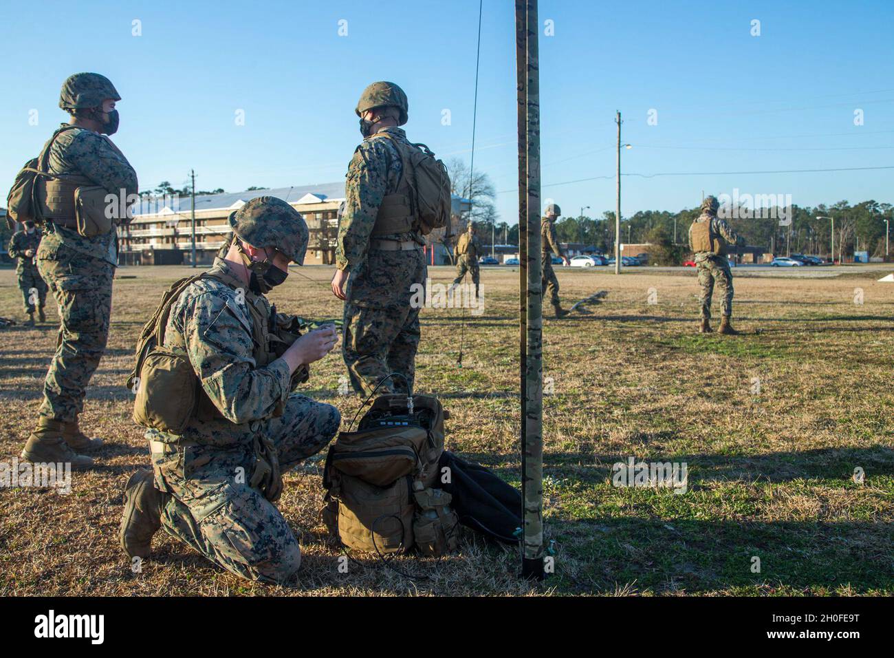 U.S. Marine Corps Sgt. Kyle Waters, a transmissions system operator with 8th Communication