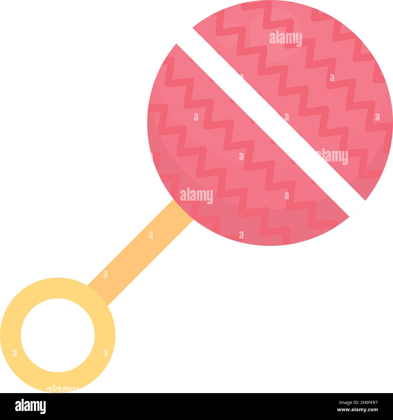 Pink Rattle Image pink baby rattle on white background Stock Vector Image & Art - Alamy