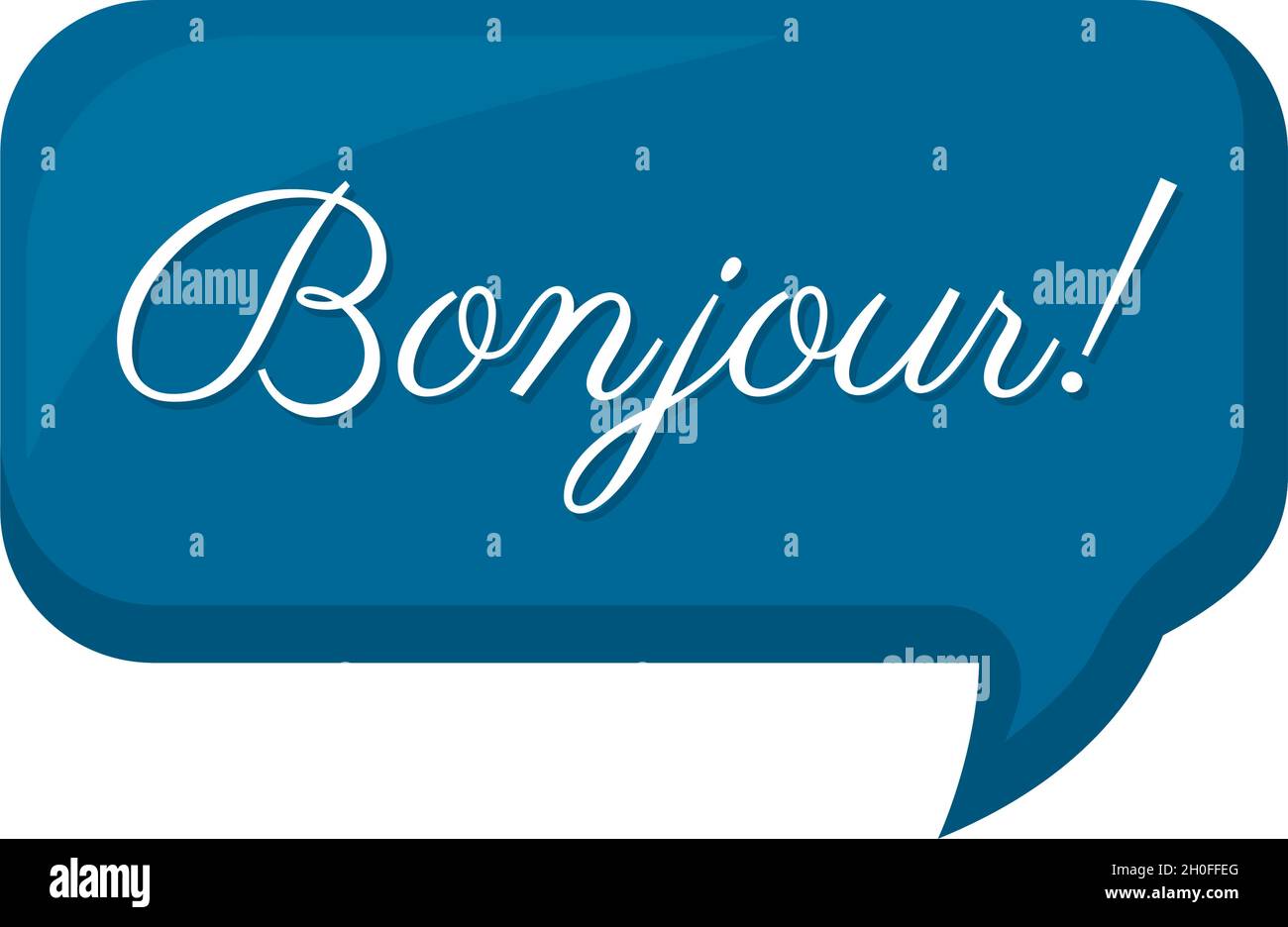 bonjour speech bubble on white background Stock Vector Image & Art - Alamy