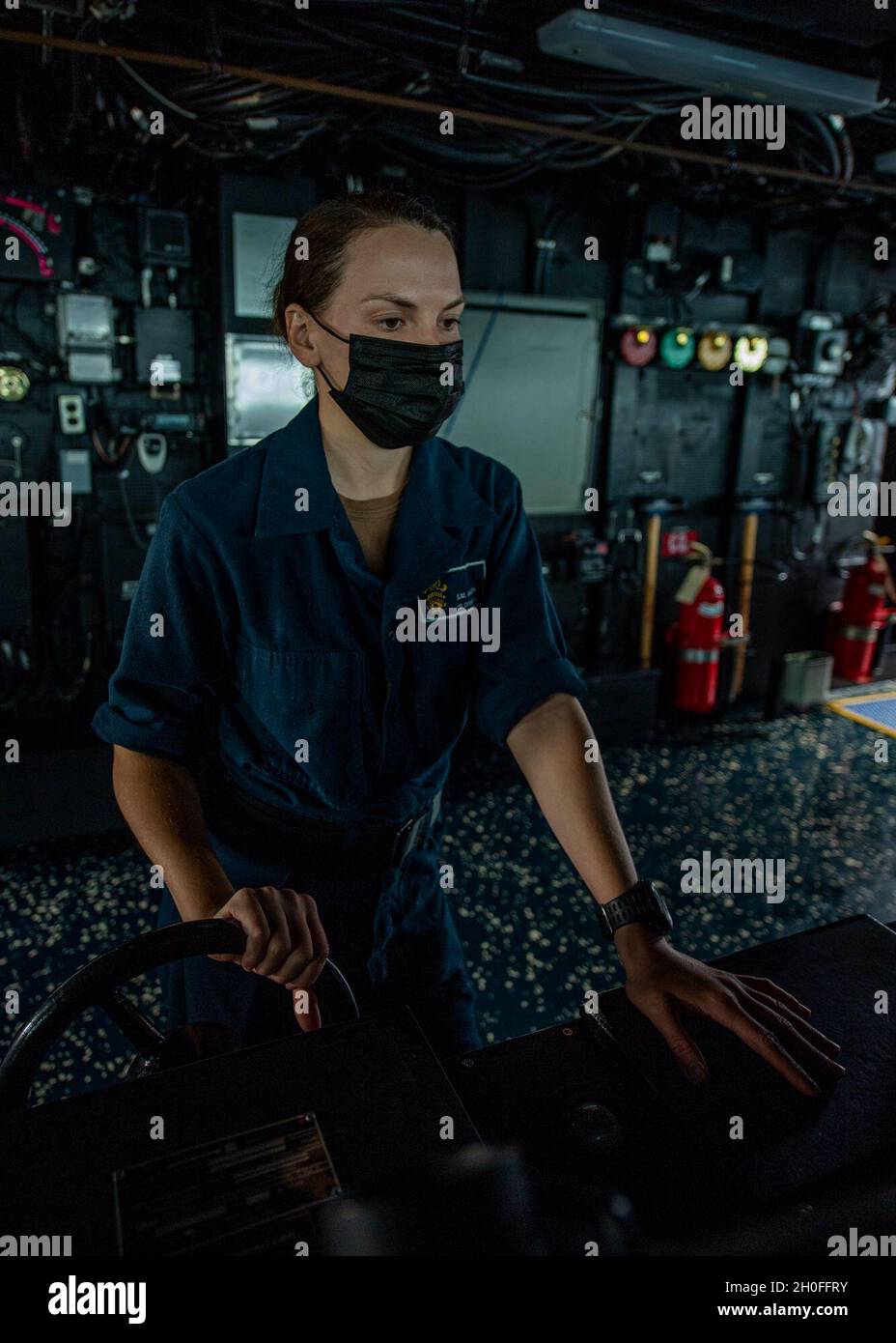 PACIFIC OCEAN (Feb. 25, 2021) U.S. Navy Boatswain’s Mate Seaman Shannon