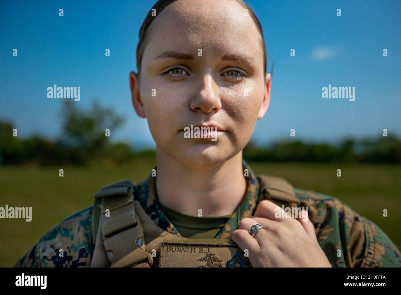 U.S. Marine Corps Cpl. Samantha Bunner, an intelligence specialist with