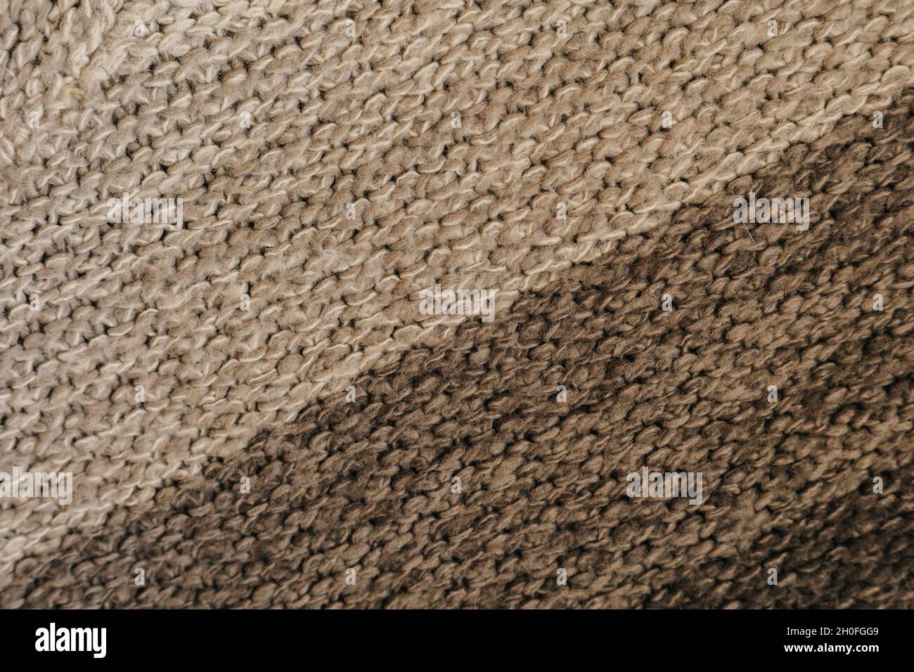 Beige autumn knitting wool texture background Stock Photo