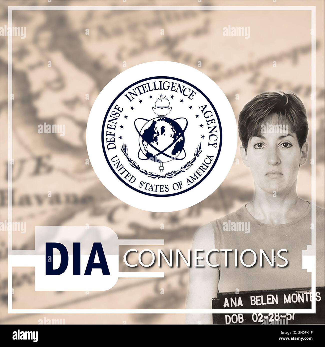 From the day she started working at the Defense Intelligence Agency in 1985 until the day she was arrested for conspiracy to commit espionage in 2001, Ana Montes was a spy working on behalf of Cuban Intelligence. On this episode of DIA Connections, we examine the nefarious activities of this highly decorated intelligence analyst who became one of the most damaging spies ever caught engaging in espionage against the United States. Conversations with a counterintelligence investigator, a spy psychiatrist and bestselling author Malcolm Gladwell, help to unravel the challenges and pitfalls in catc Stock Photo