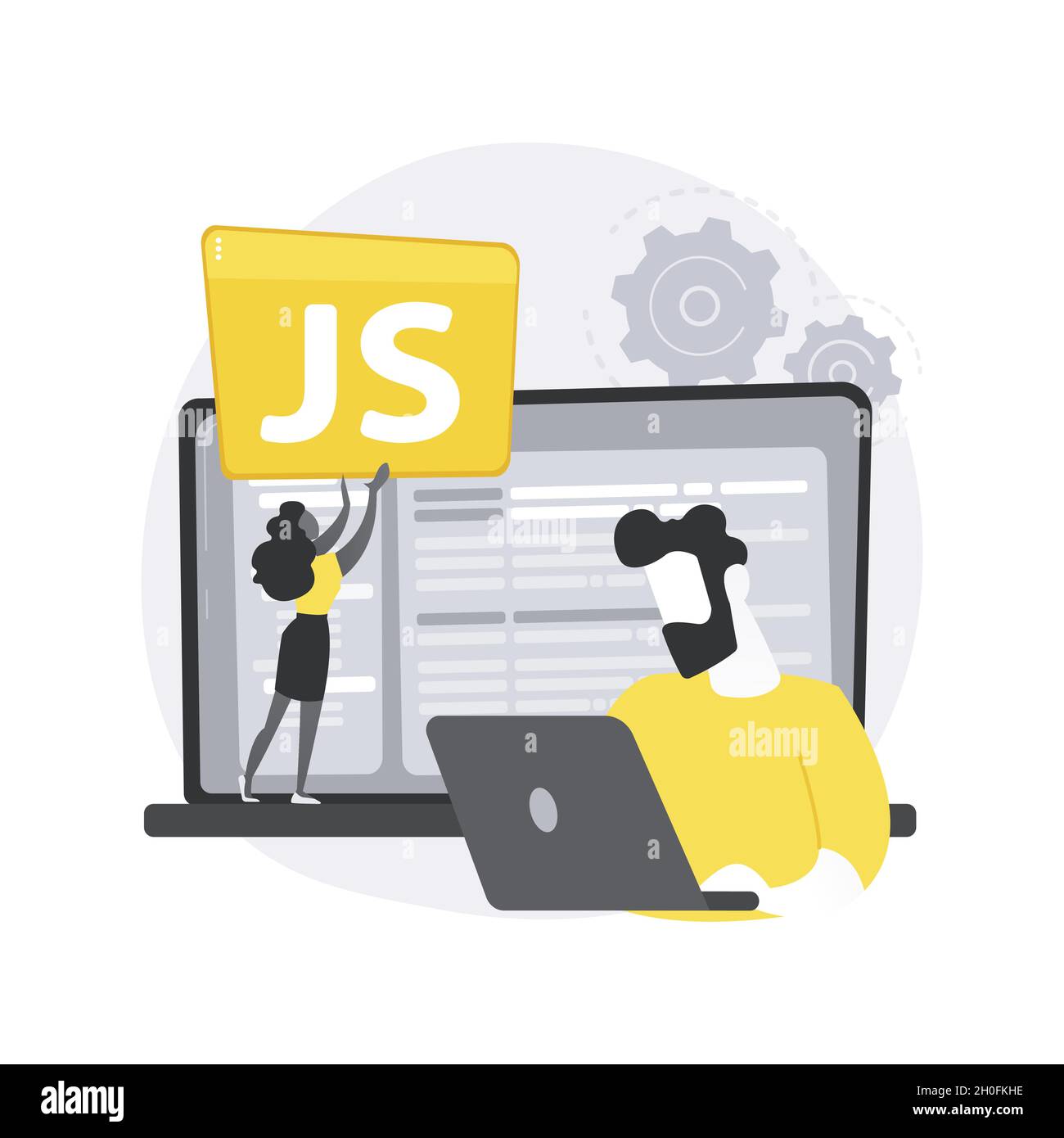 JavaScript abstract concept vector illustration Stock Vector Image ...
