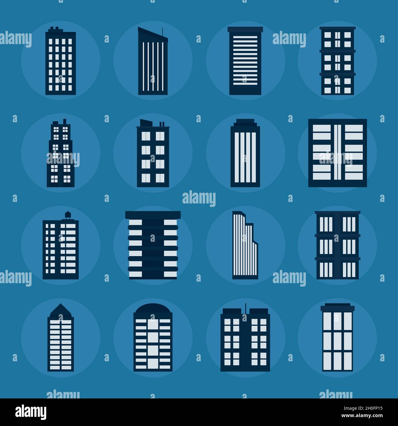 Contemporary office buildings Stock Vector Images - Alamy