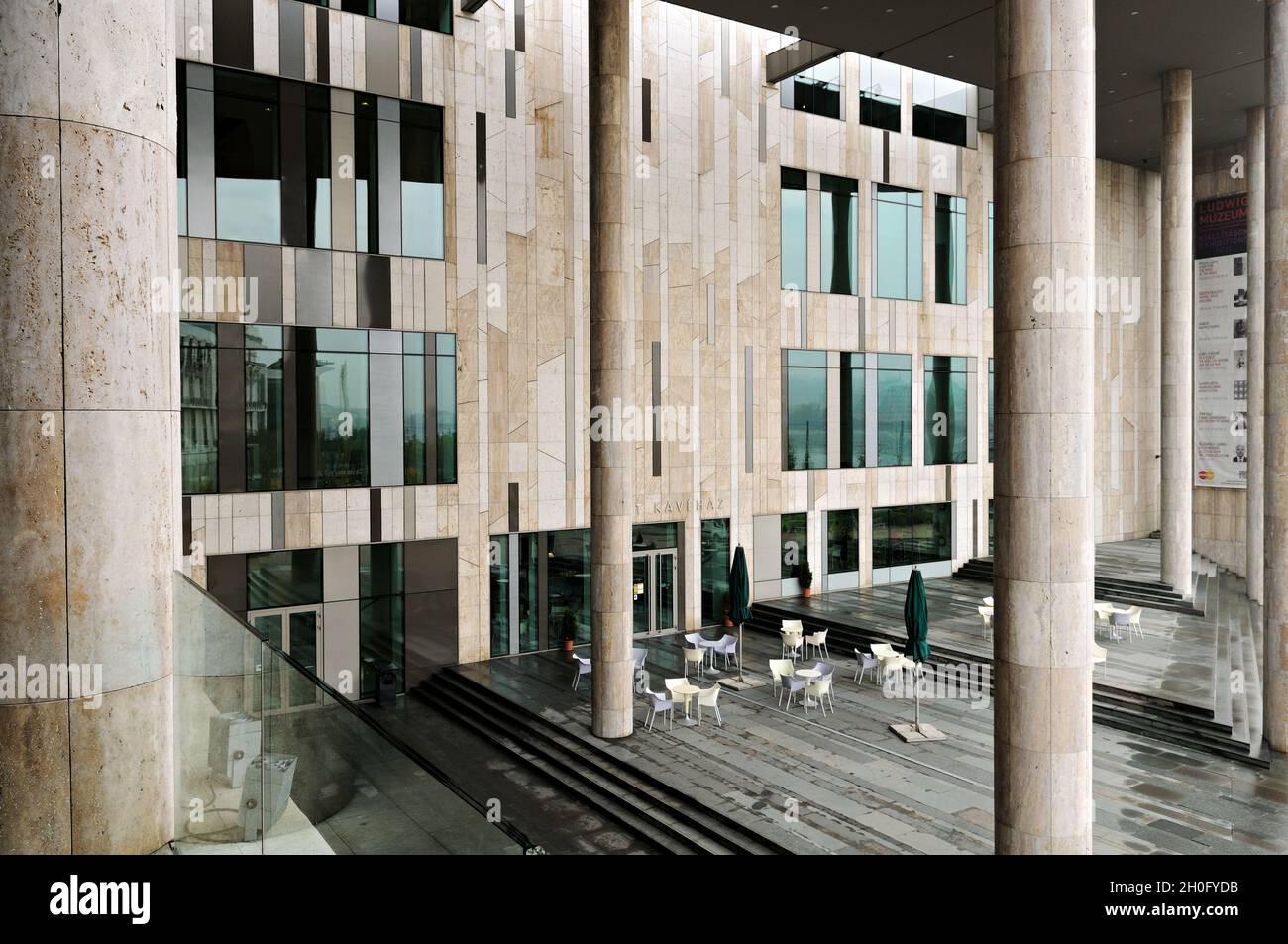 Columns and architecture of the Ludwig Museum in Budapest, Hungary Stock  Photo - Alamy