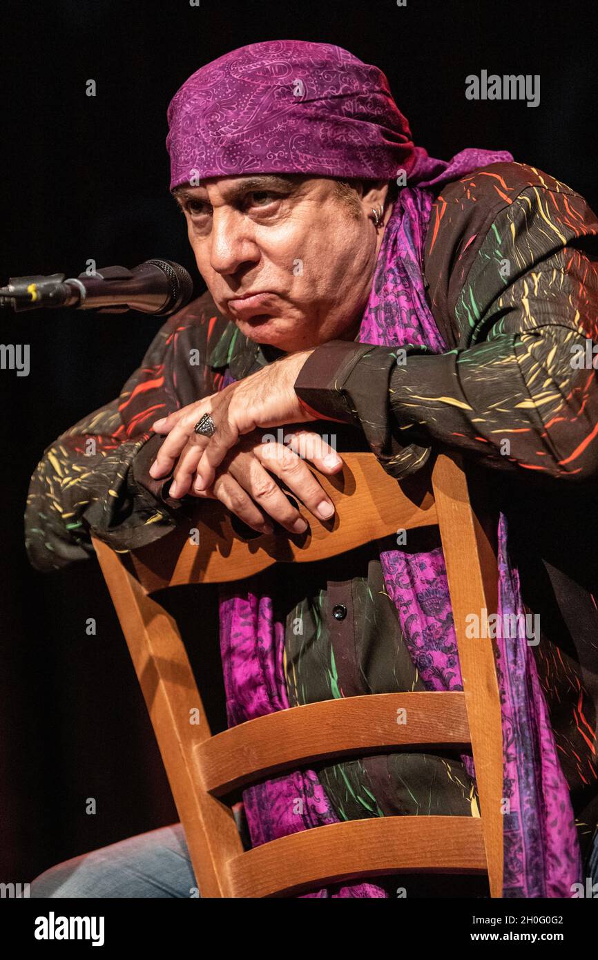 Milan Italy. 11 October 2021. The american singer-songwriter and guitarist STEVIE VAN ZANDT attends the book presentation for his "Memoir" by Steven Van Zandt aka Little Steven at Spirit de Milan. Stock Photo