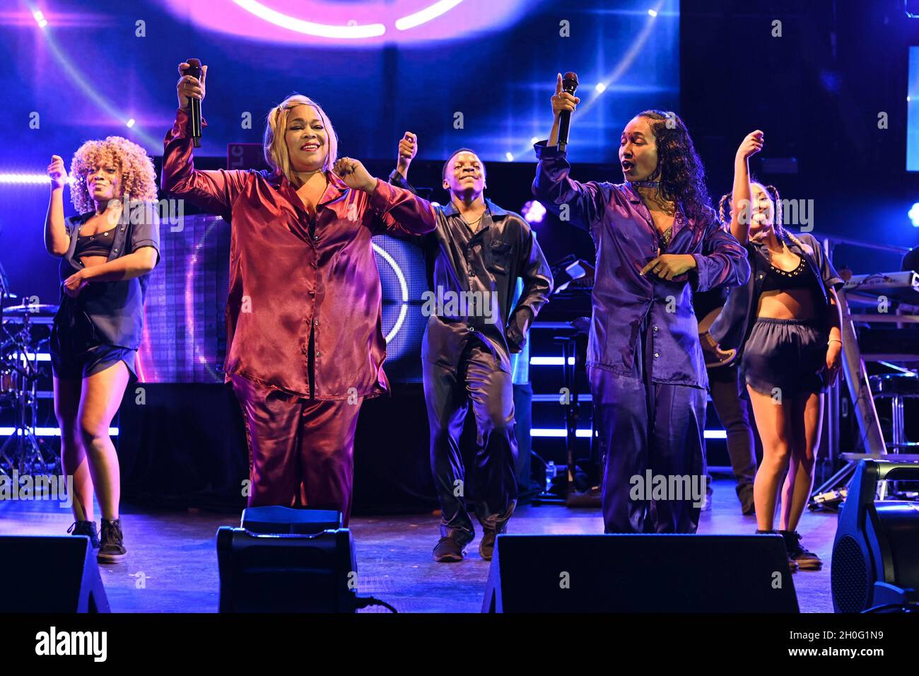 Miami FL 20210927 TLC perform at the FPL Solar Amphitheater at