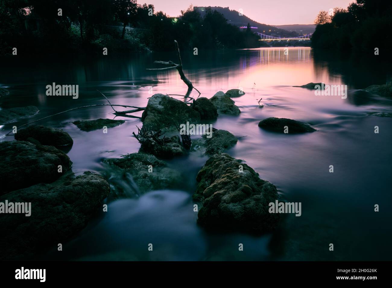 Stones in river Stock Photo