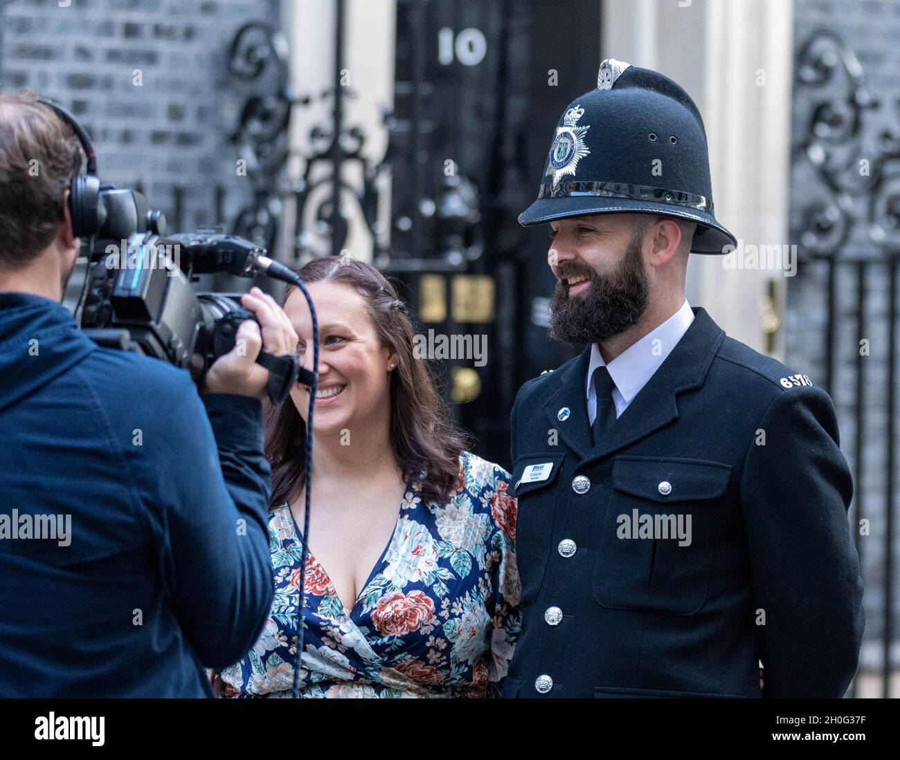 London, UK. 12th Oct, 2021. Police bravery awards reception at 10 Downing Street, London Credit: Ian Davidson/Alamy Live News Stock Photo