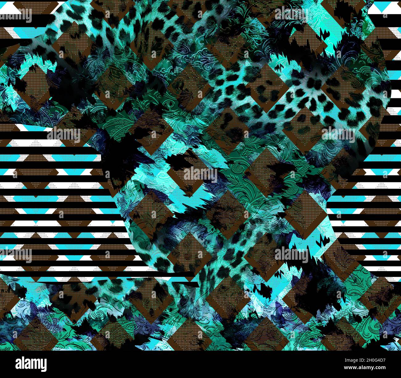 textile print patterns, modern mixed designs Stock Photo - Alamy