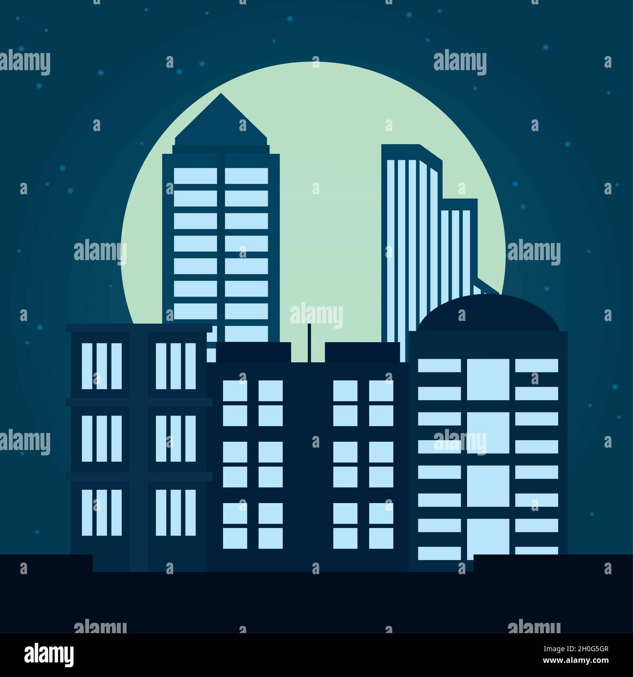 night city buildings illustration design Stock Vector Image & Art - Alamy