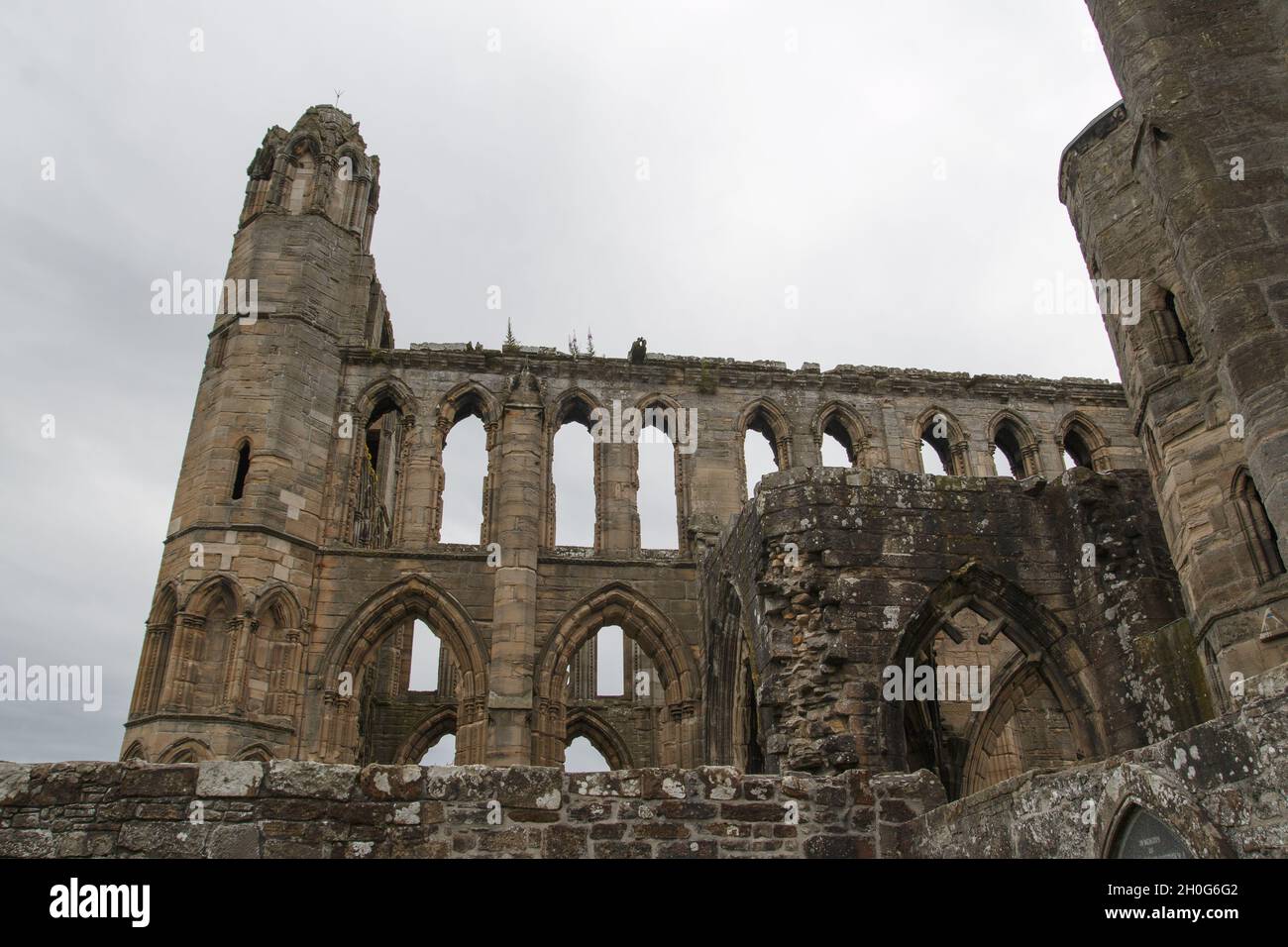Amazing partial view of Elgin Cathedral Elgin UK. Stock Photo