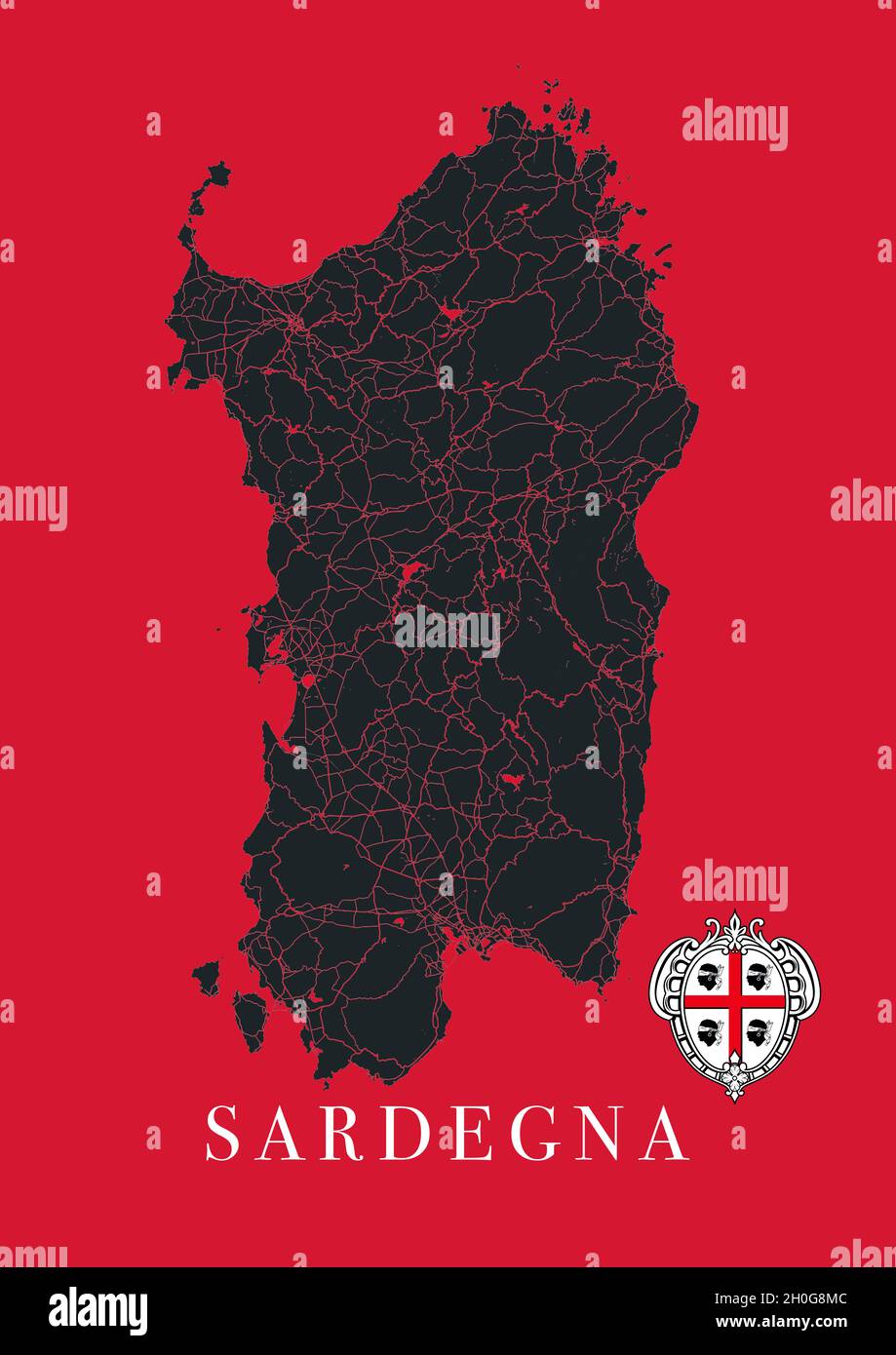 Mappa di sardegna hires stock photography and images Alamy