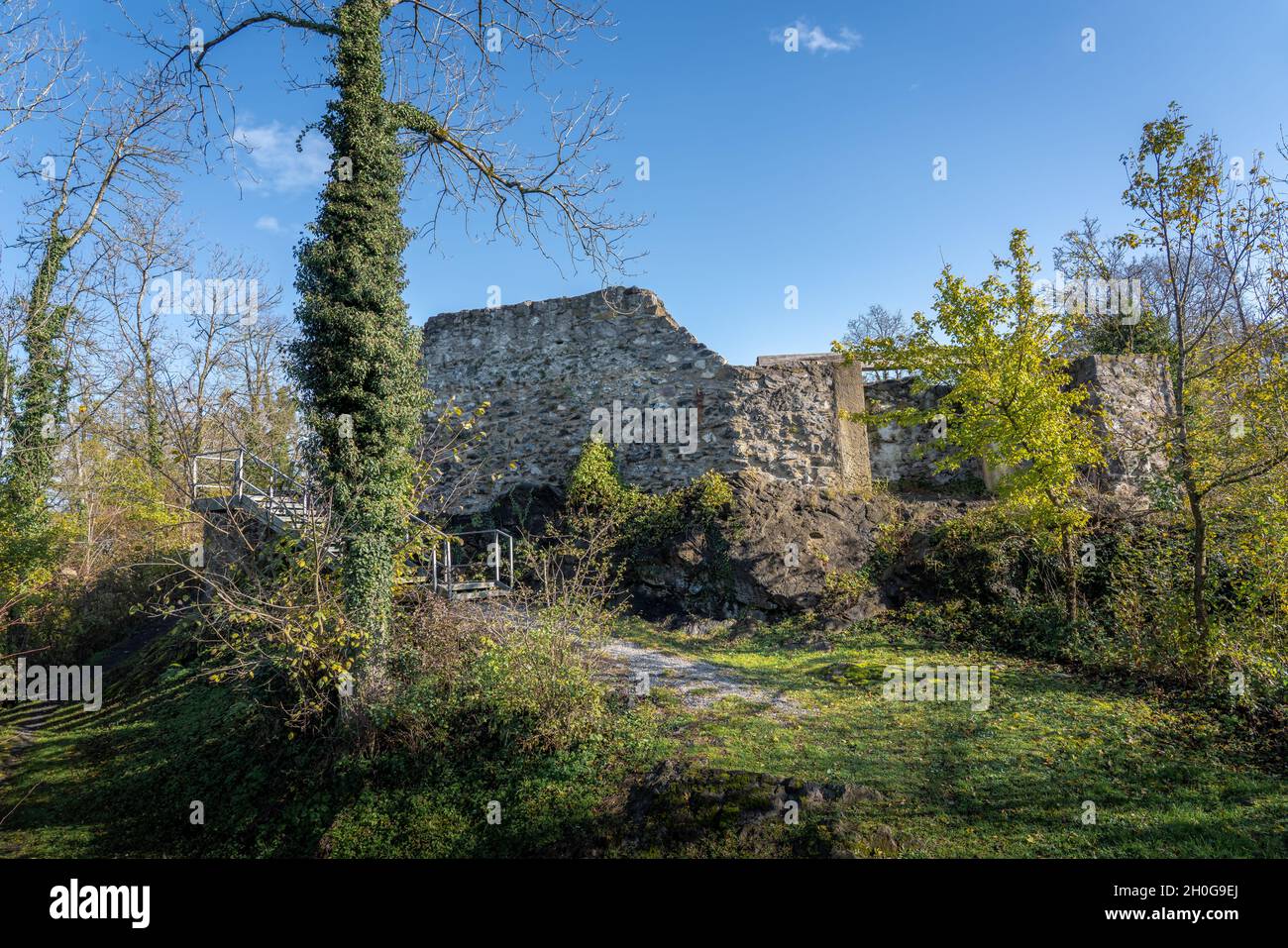 Lower Castle Ruins(Untere Burg) - Schellenberg, Liechtenstein Stock Photo