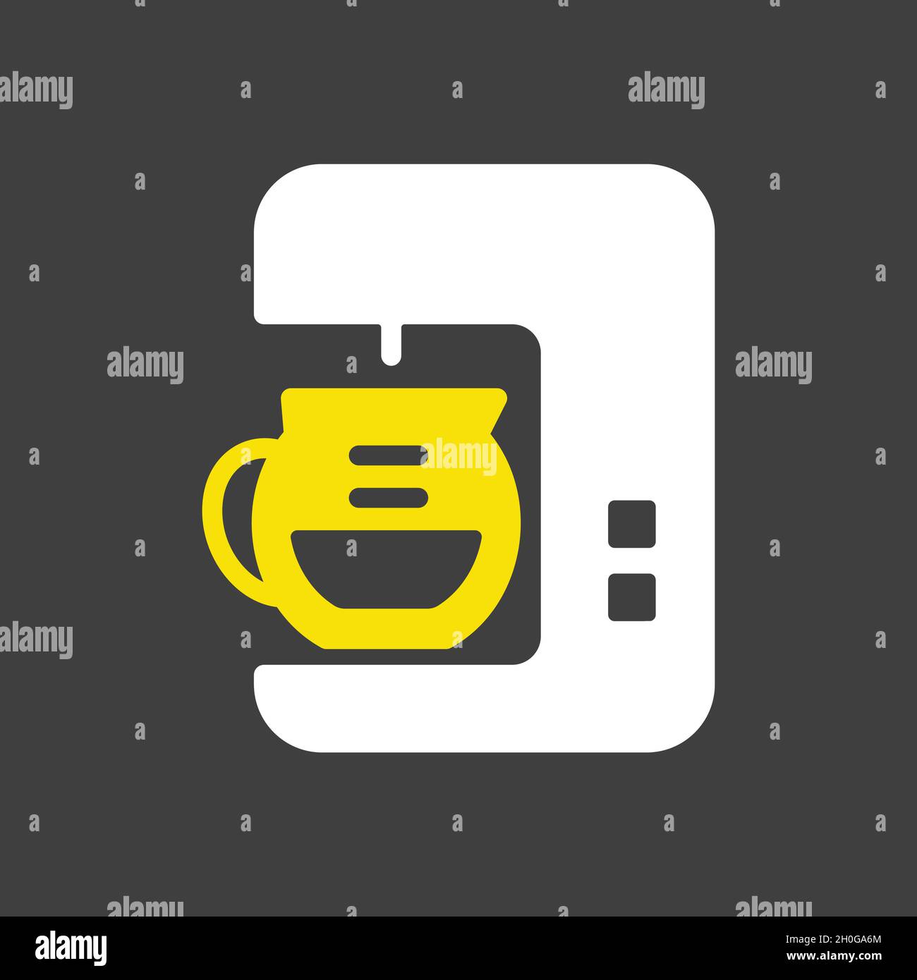 Coffee maker machine outline glyph icon. Workspace sign. Graph symbol for your web site design, logo, app, UI. Vector illustration, EPS10. Stock Vector