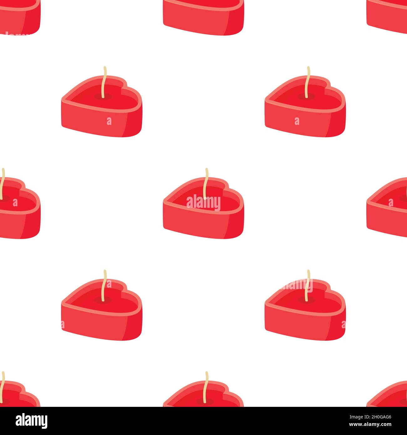Heart shaped candle pattern seamless background texture repeat