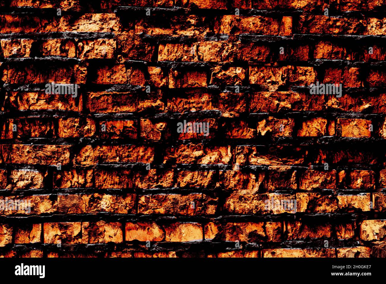 Big full background of detailed old brick wall Stock Photo - Alamy