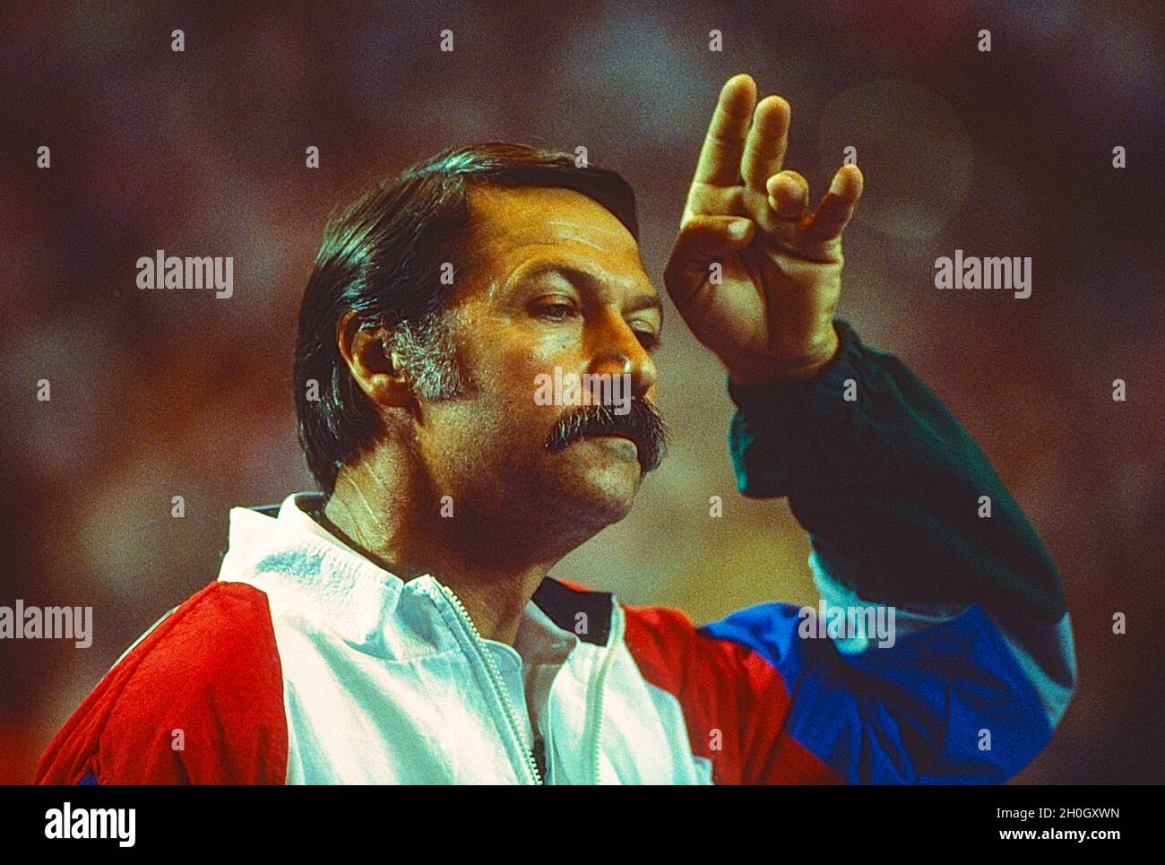 Béla Károlyi, USA Gymnastics coach at the 1989 US Olympic Festival