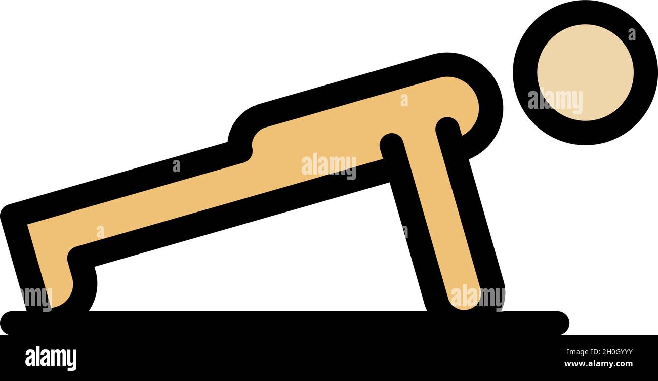 Workout senior push up icon. Outline workout senior push up vector icon ...