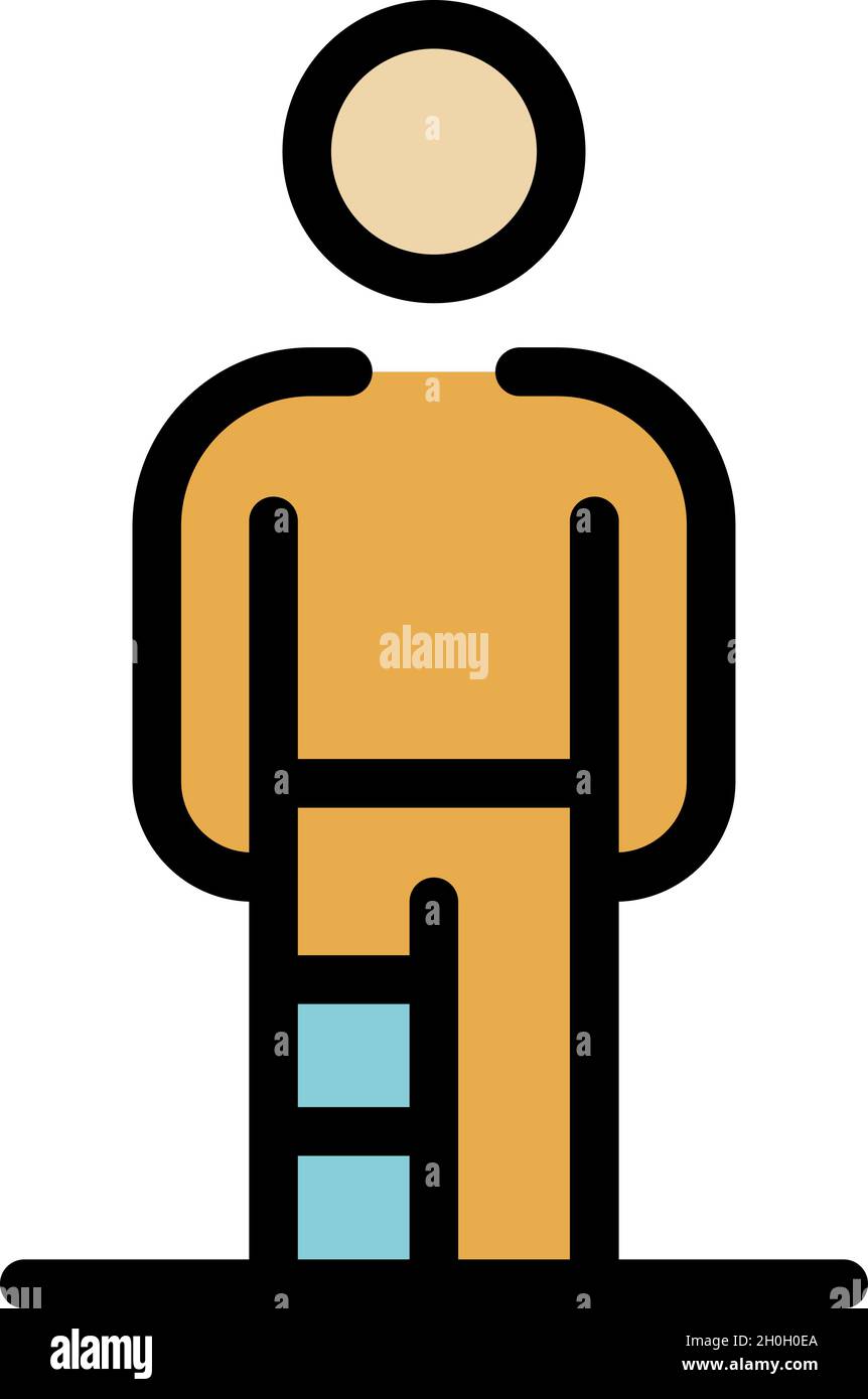 Soccer player injury leg icon. Outline soccer player injury leg vector