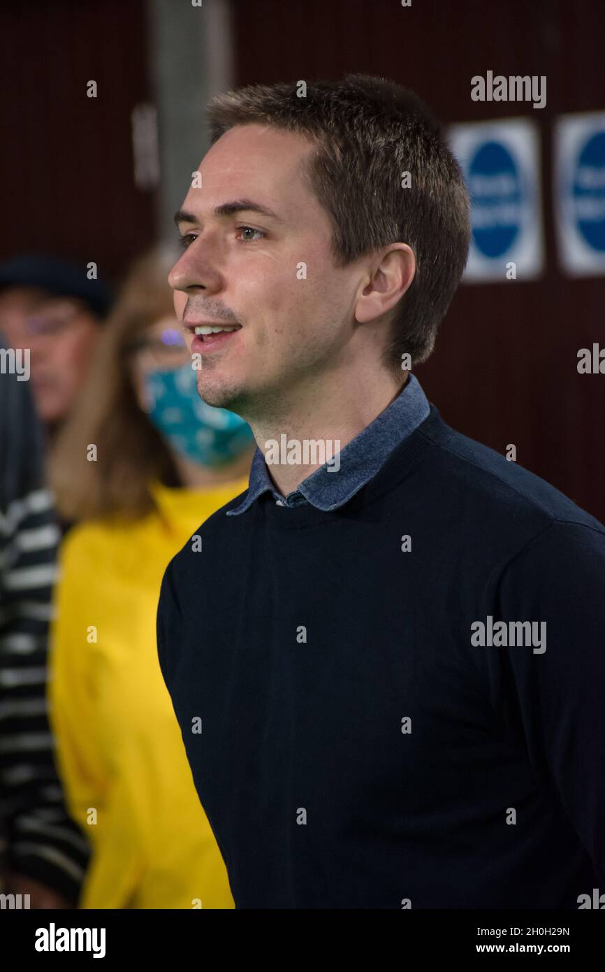 Joe Thomas arrives at The Phantom of the Open at BFI London Film Festival 2021, 12 October 2021 Southbank Centre, Royal Festival Hall, London, UK. Stock Photo