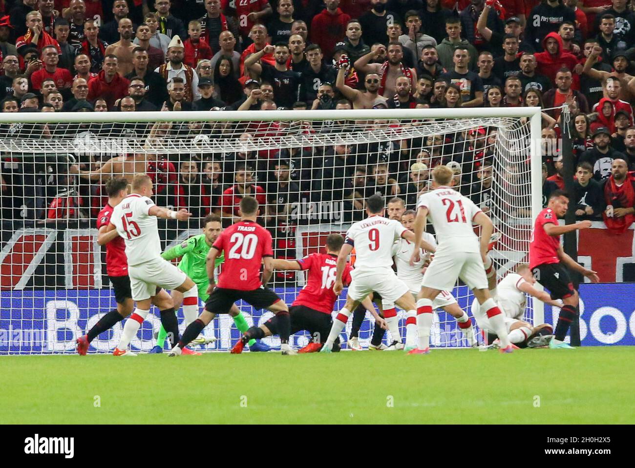 Tirana, Albania. 12th Oct, 2021. during the 2022 FIFA World Cup