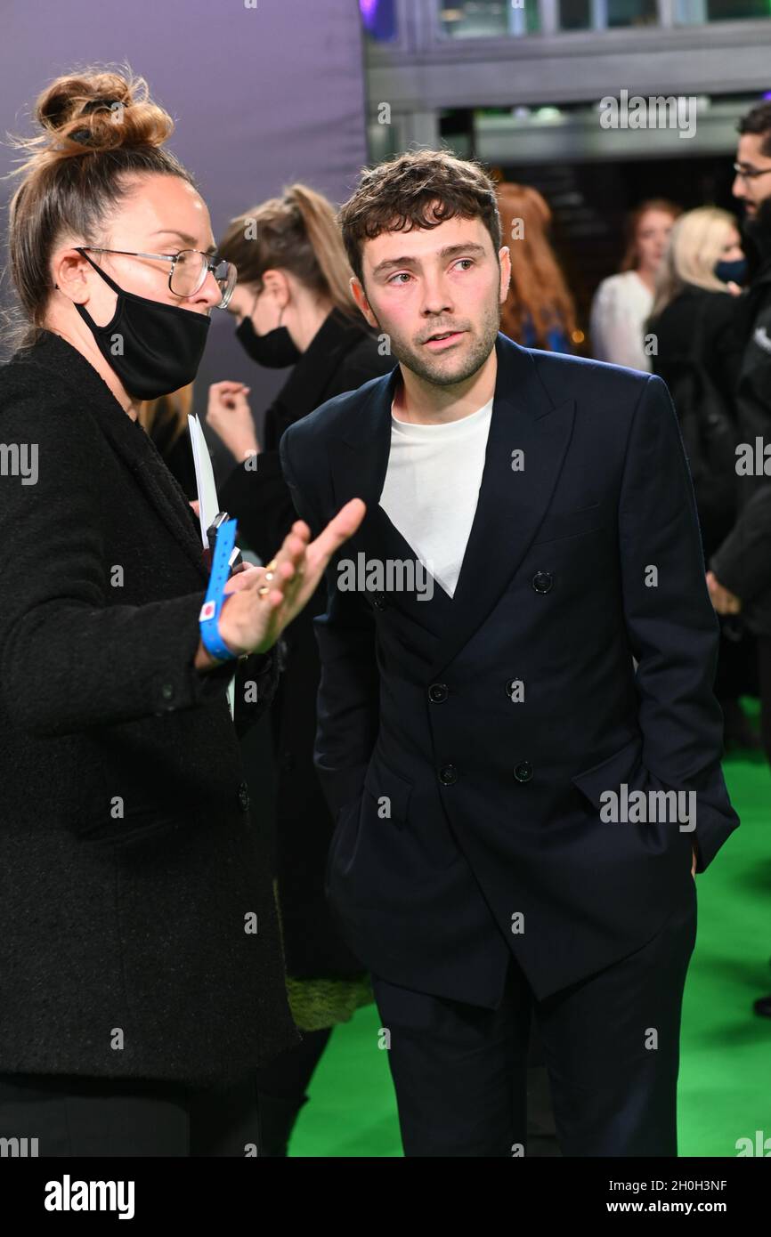 Jake Davies arrives at The Phantom of the Open at BFI London Film Festival 2021, 12 October 2021 Southbank Centre, Royal Festival Hall, London, UK. Stock Photo