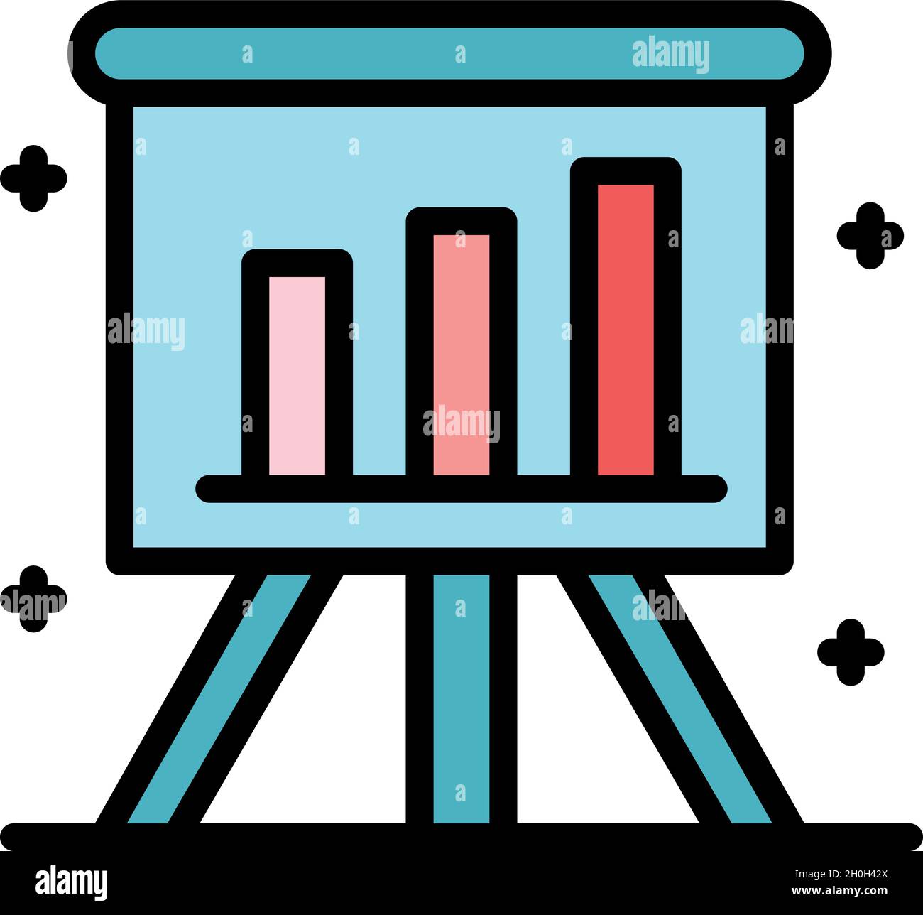Desk chart evolution icon. Outline desk chart evolution vector icon ...