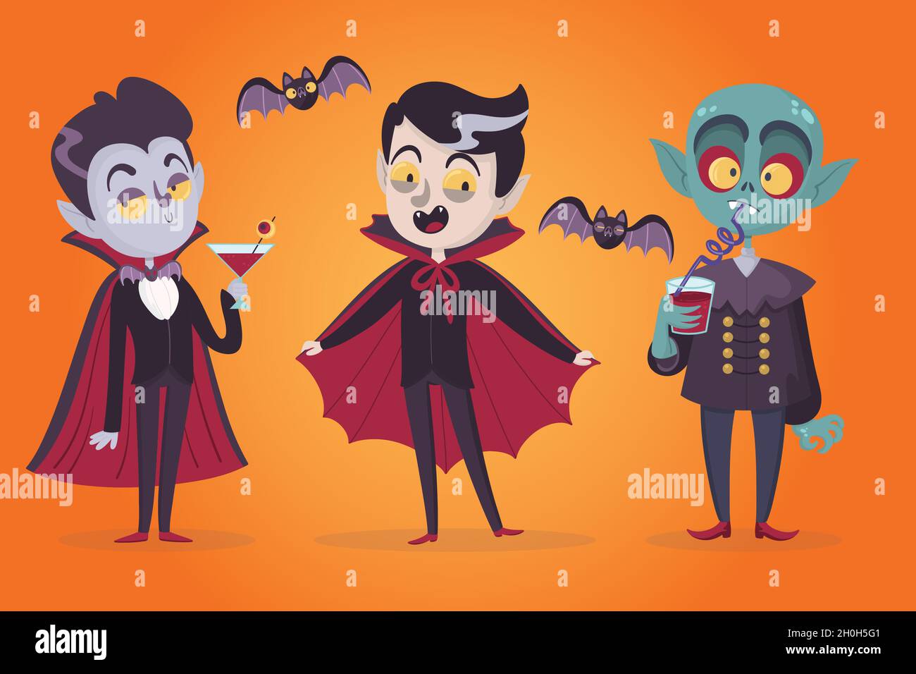 A cartoon illustration of a Dracula Vampire Character Stock Vector Image &  Art - Alamy