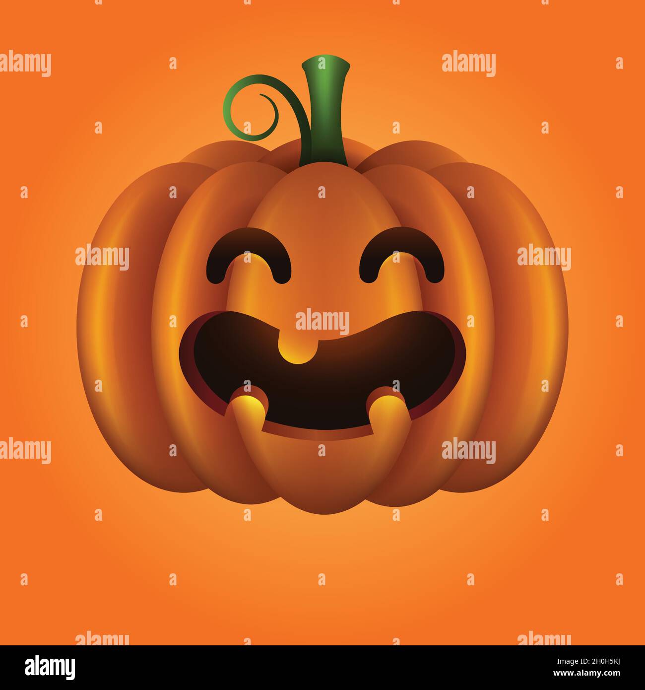 realistic cute halloween pumpkin vector design illustration Stock ...