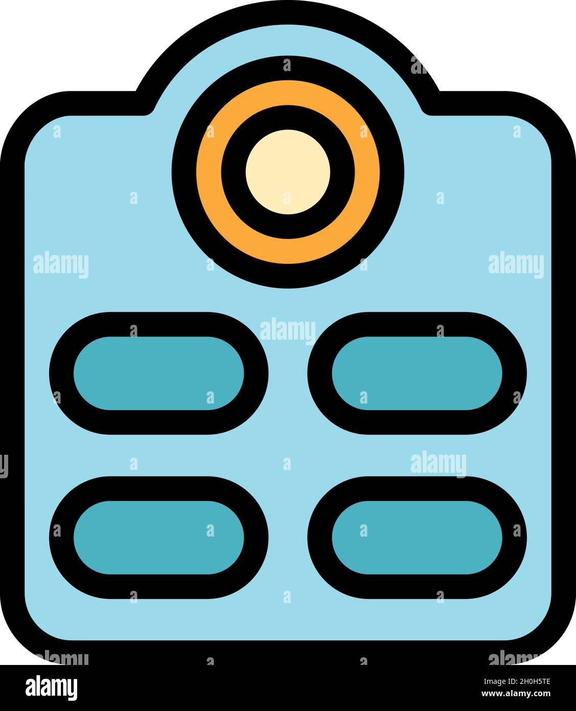 Fitness scales icon. Outline fitness scales vector icon color flat isolated Stock Vector Image