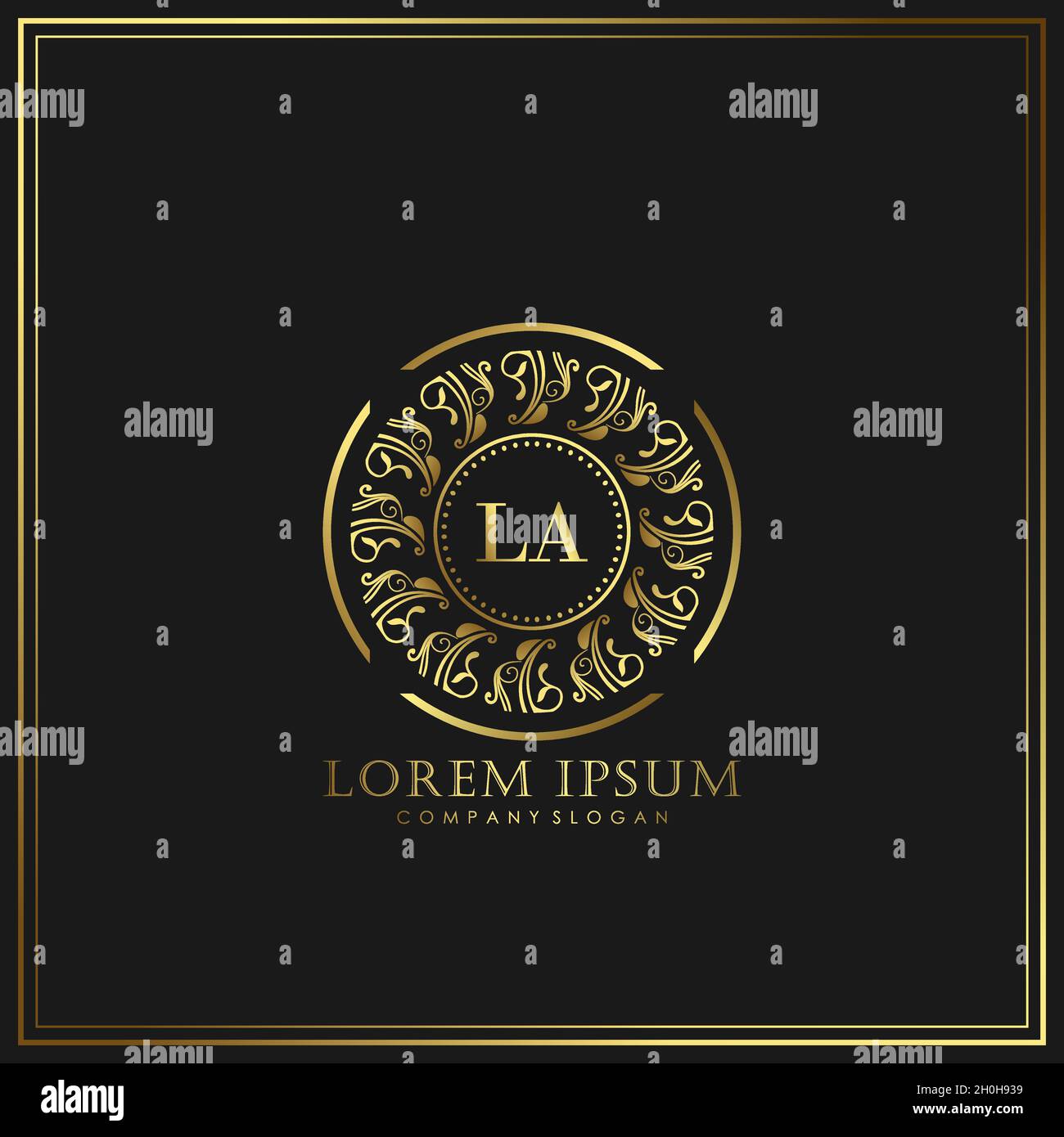 LA Initial Letter Luxury Logo template in vector for Restaurant ...