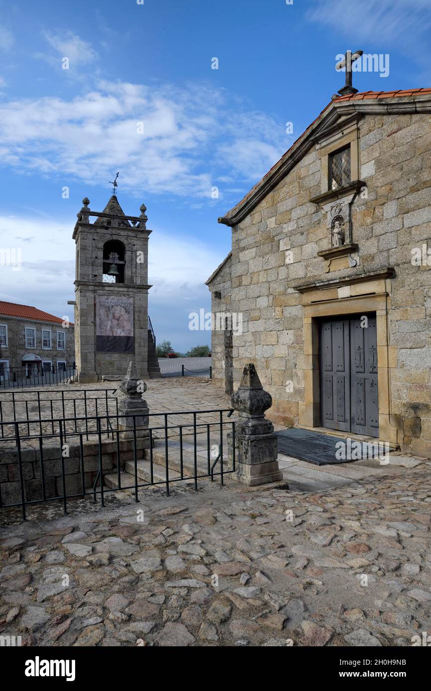 Santiago Church, Belmonte, Historic village around the Serra da Estrela, Castelo Branco district, Beira, Portugal Stock Photo