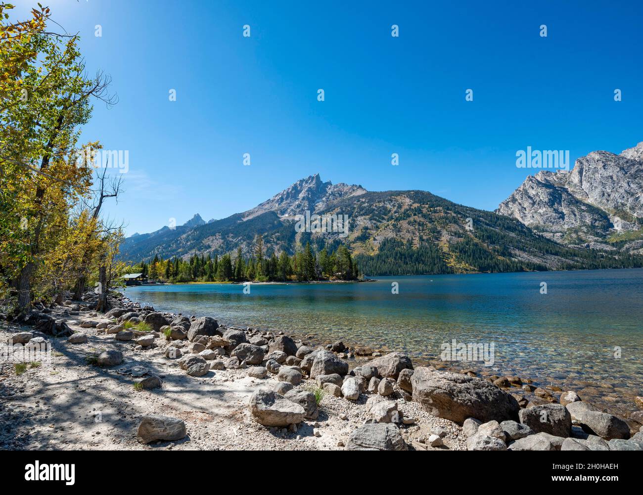 Lake, Jenny Lake, Grand Teton Mountain, Teton Range Mountain Range ...