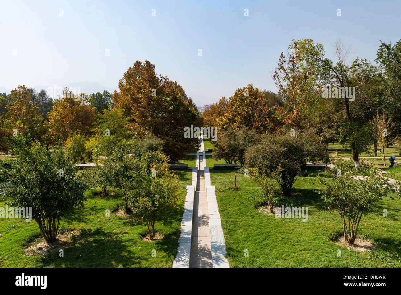 Gardens of Babur, Kabul, Afghanistan Stock Photo