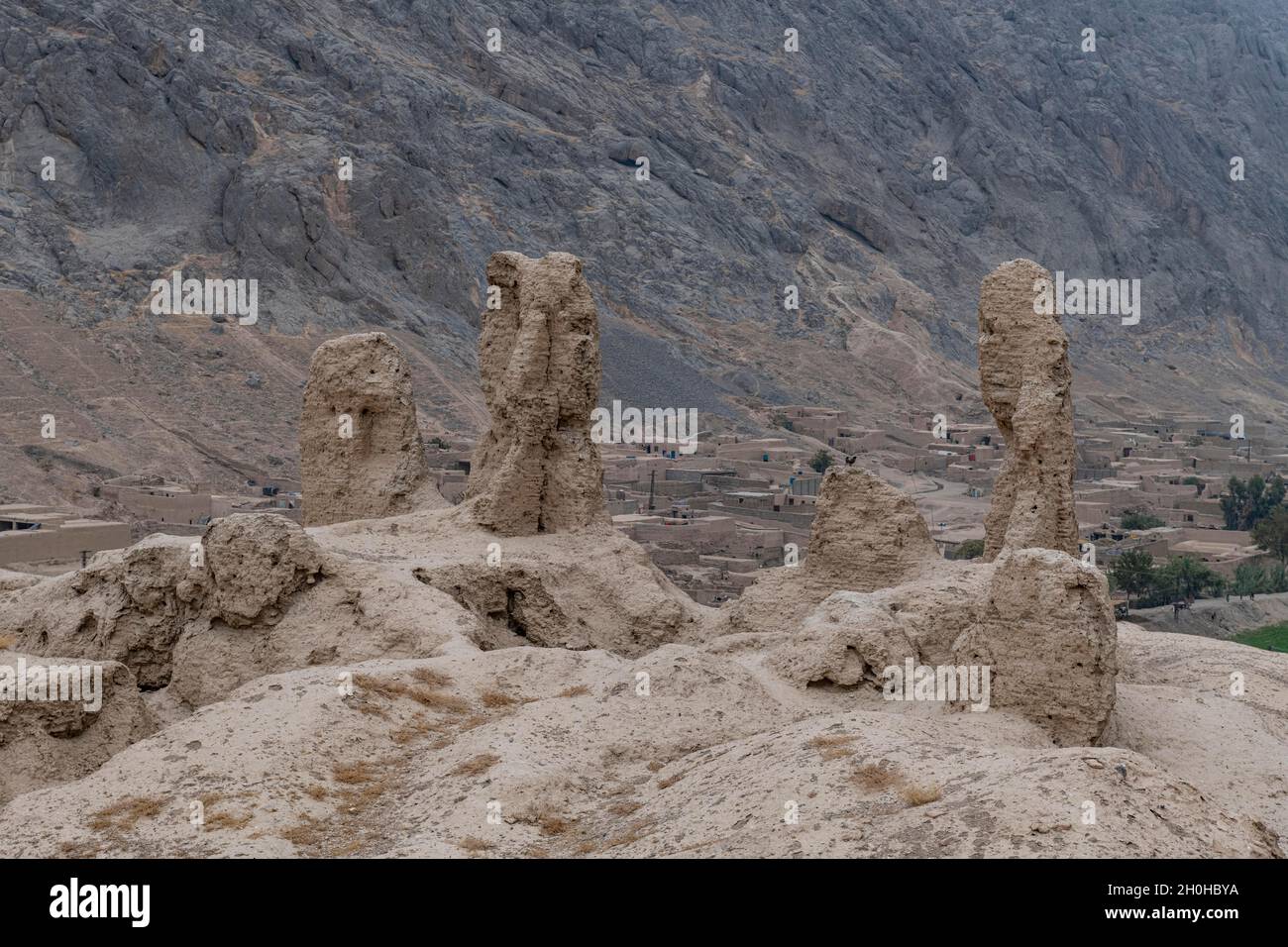 Ruins of old Kandahar, Zorr Shar, founded by Alexander the great, Kandahar, Afghanistan Stock Photo