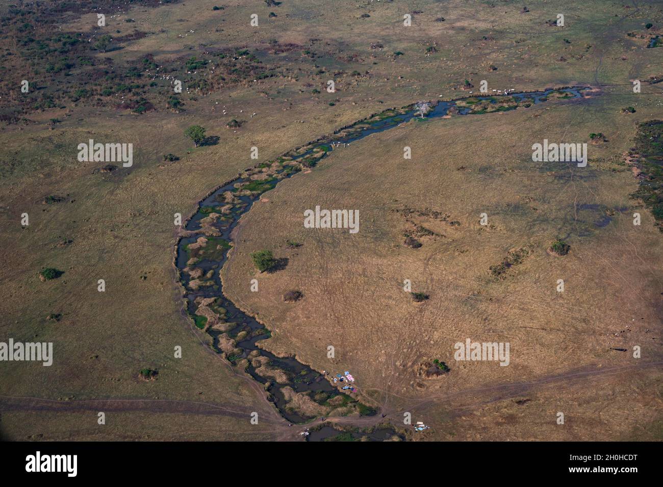 Aerial of Juba, South Sudan Stock Photo