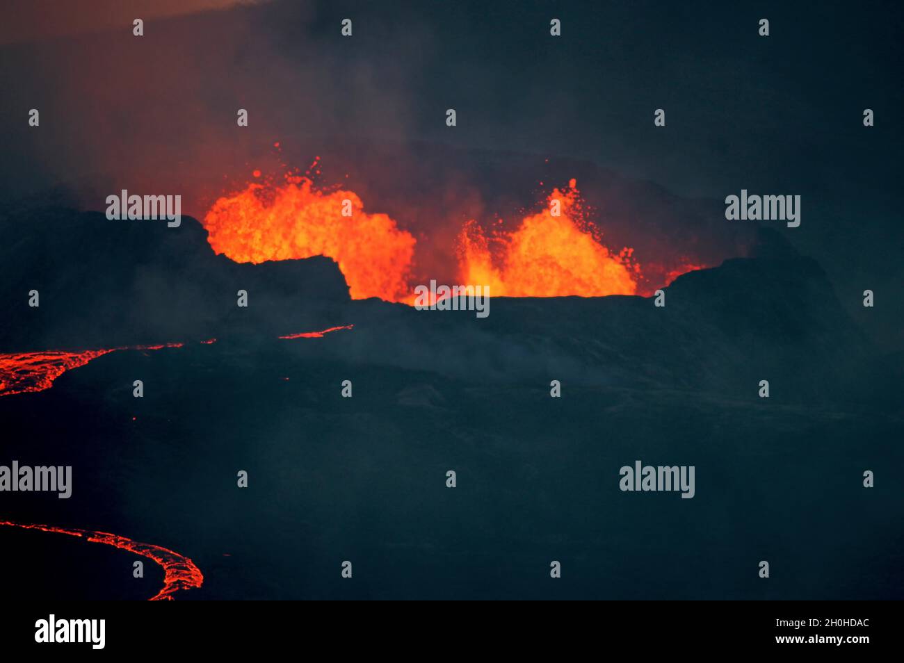 Hot water flowing down mountain hi-res stock photography and images - Alamy