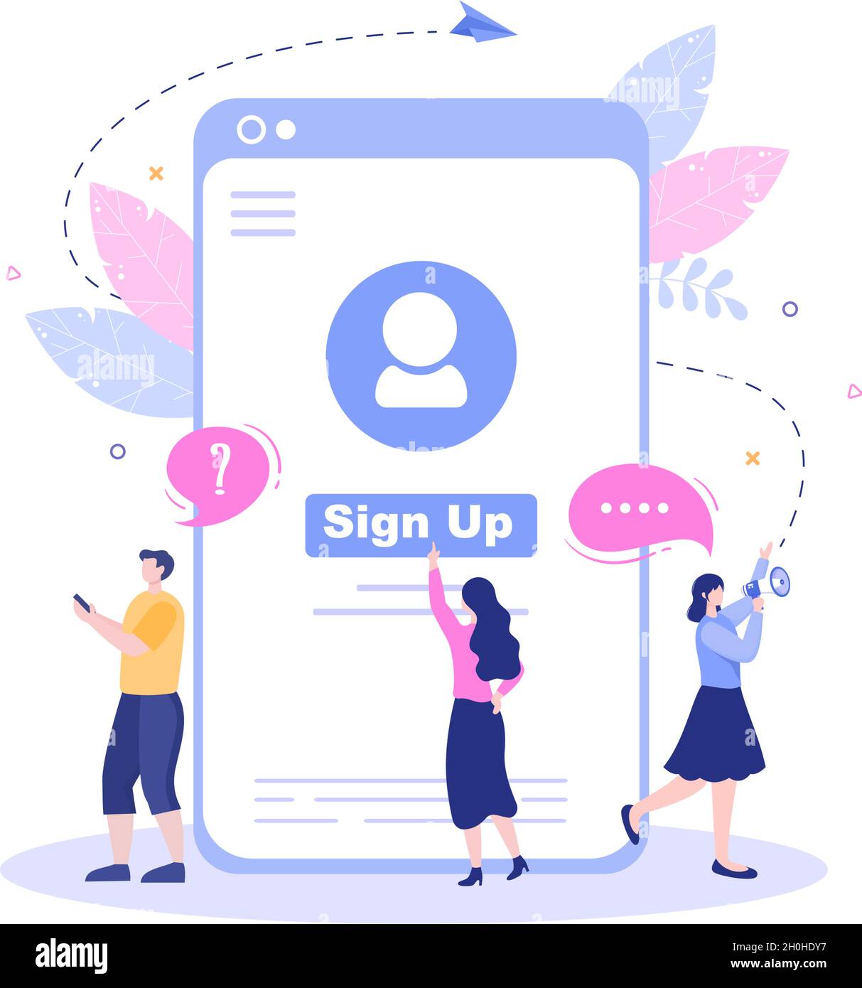 Online Registration or Sign Up Login for Account on Smartphone App