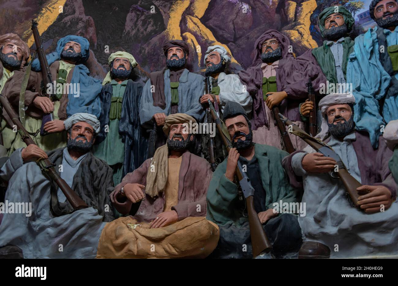 Loja Jirga meeting from the 80s, Jihad museum, Herat, Afghanistan Stock Photo