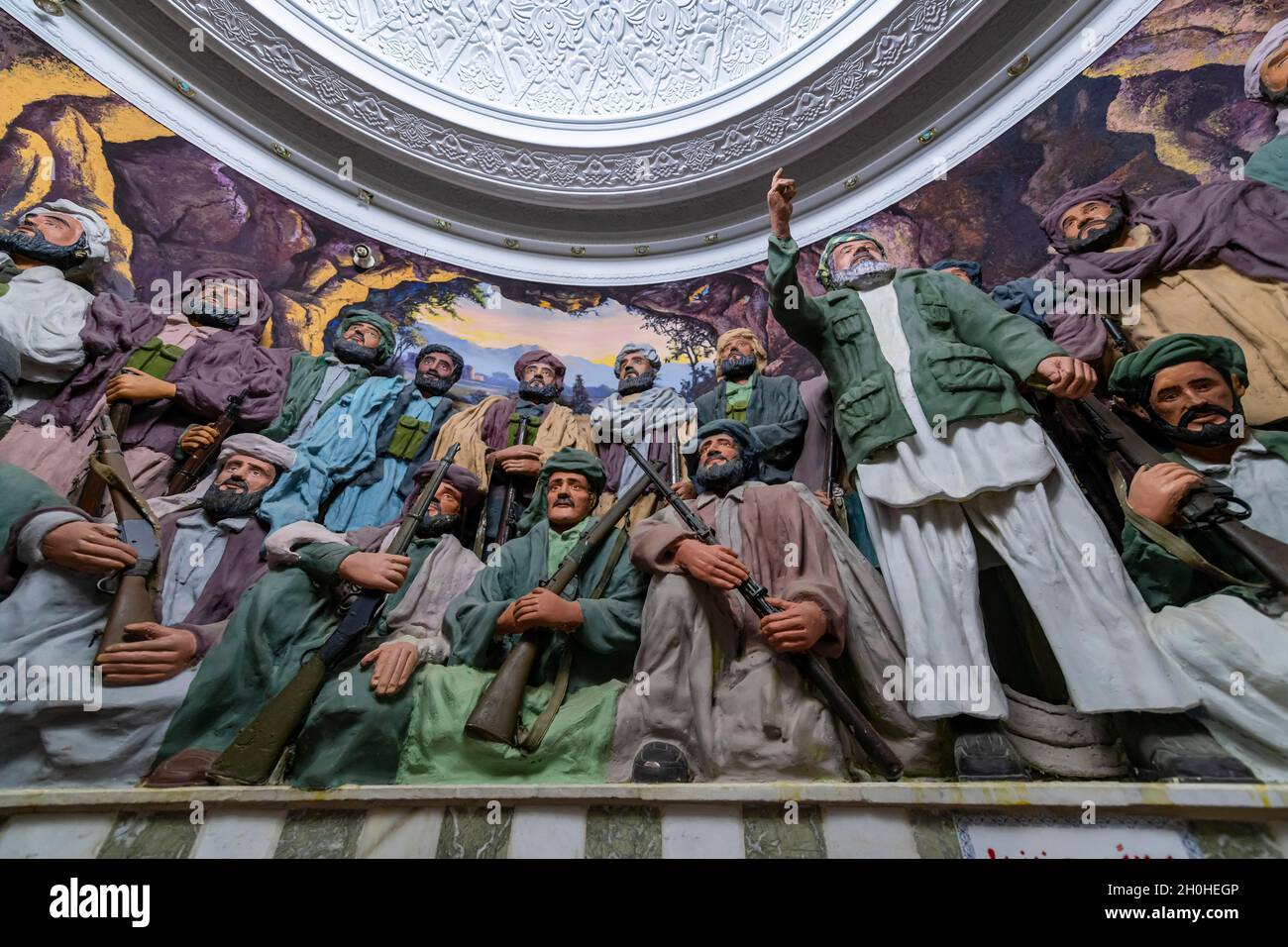 Loja Jirga meeting from the 80s, Jihad museum, Herat, Afghanistan Stock Photo