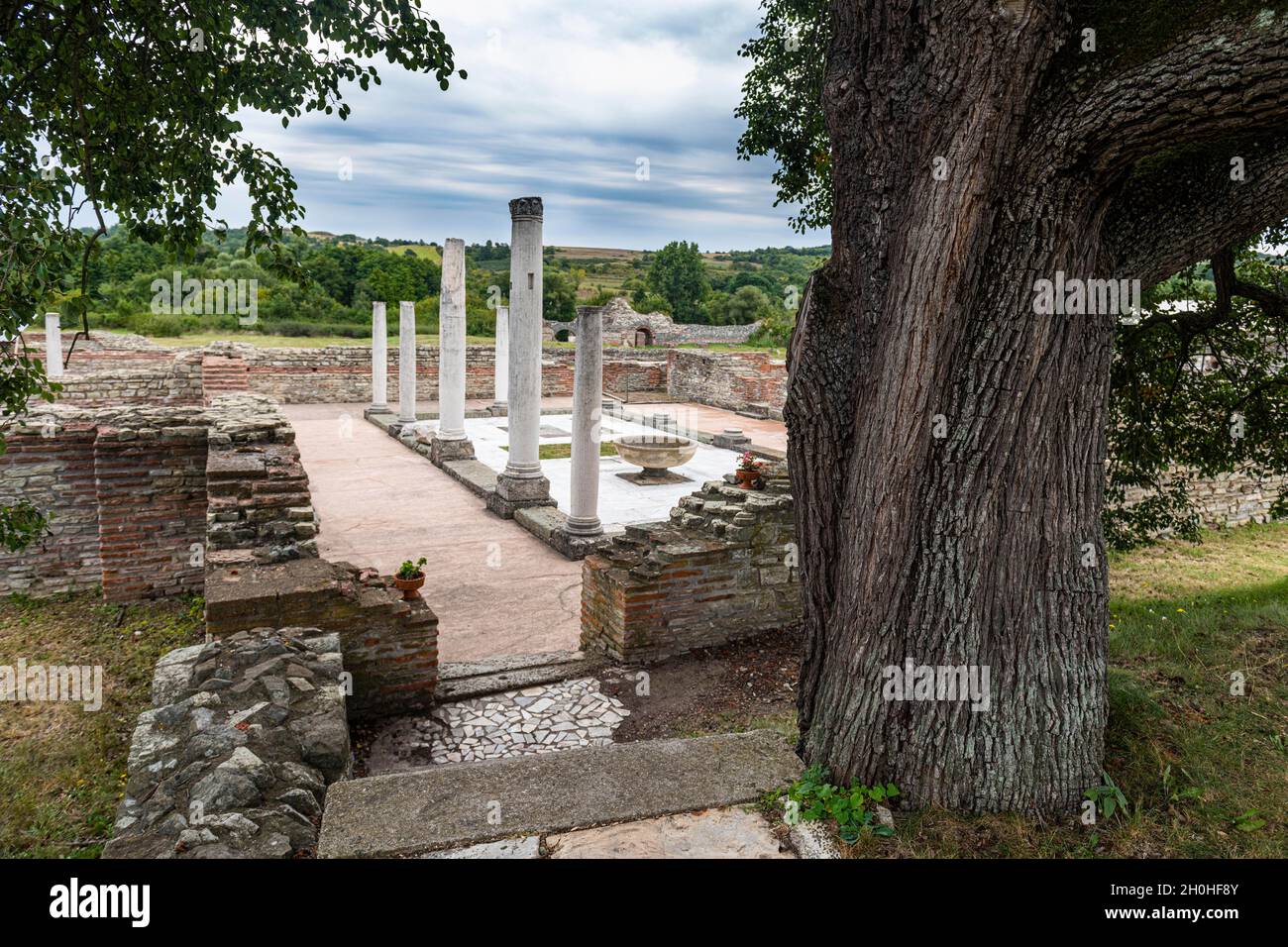 Unesco world heritage site ancient roman ruins of Gamzigrad, Serbia Stock Photo
