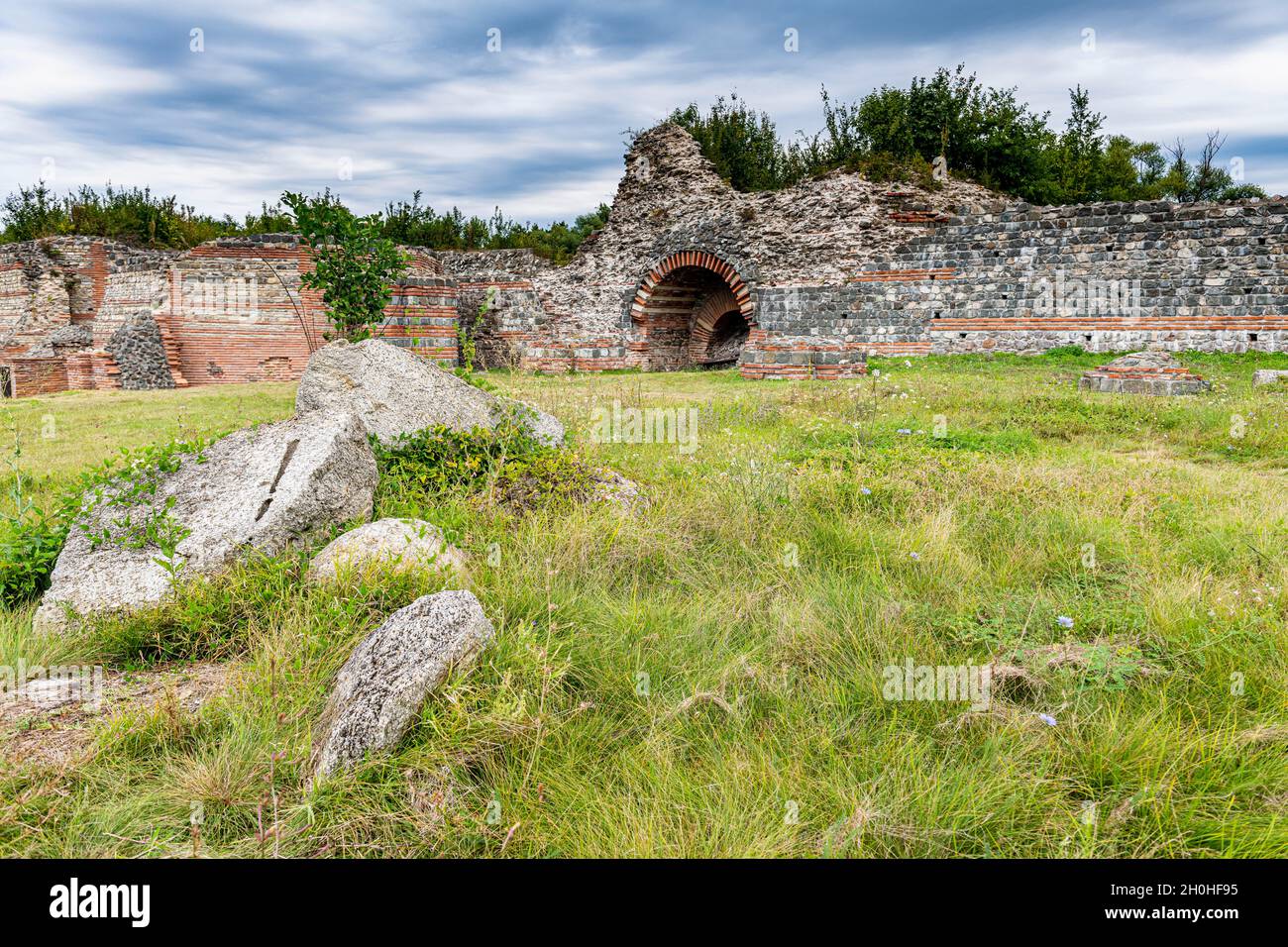 Unesco world heritage site ancient roman ruins of Gamzigrad, Serbia Stock Photo