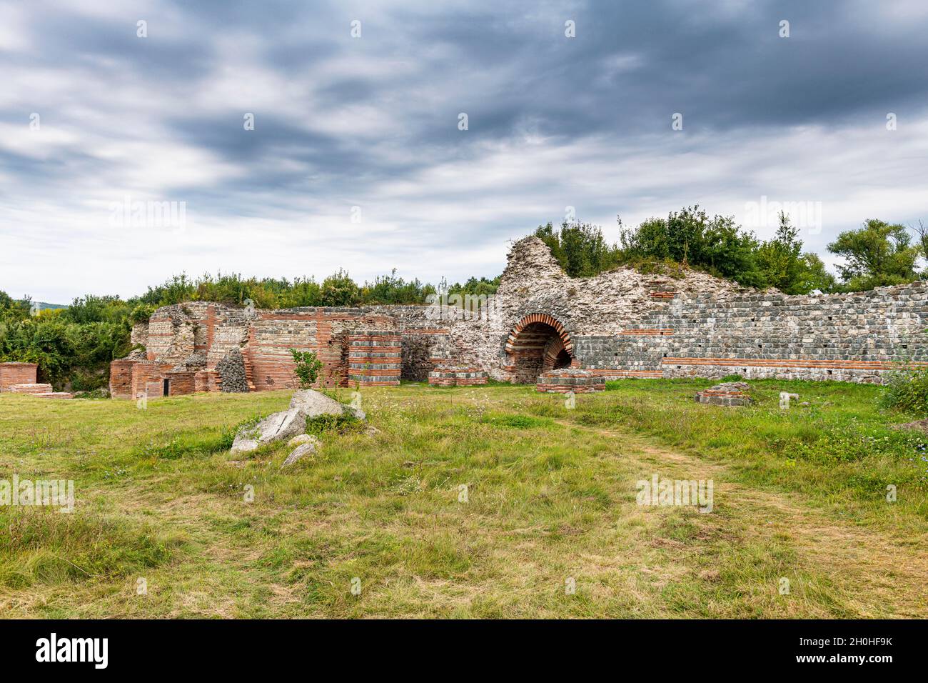 Unesco world heritage site ancient roman ruins of Gamzigrad, Serbia Stock Photo