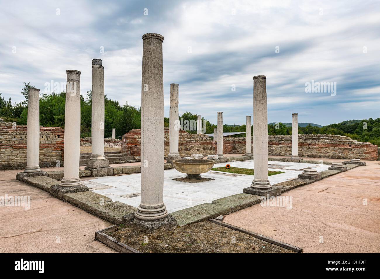 Unesco world heritage site ancient roman ruins of Gamzigrad, Serbia Stock Photo