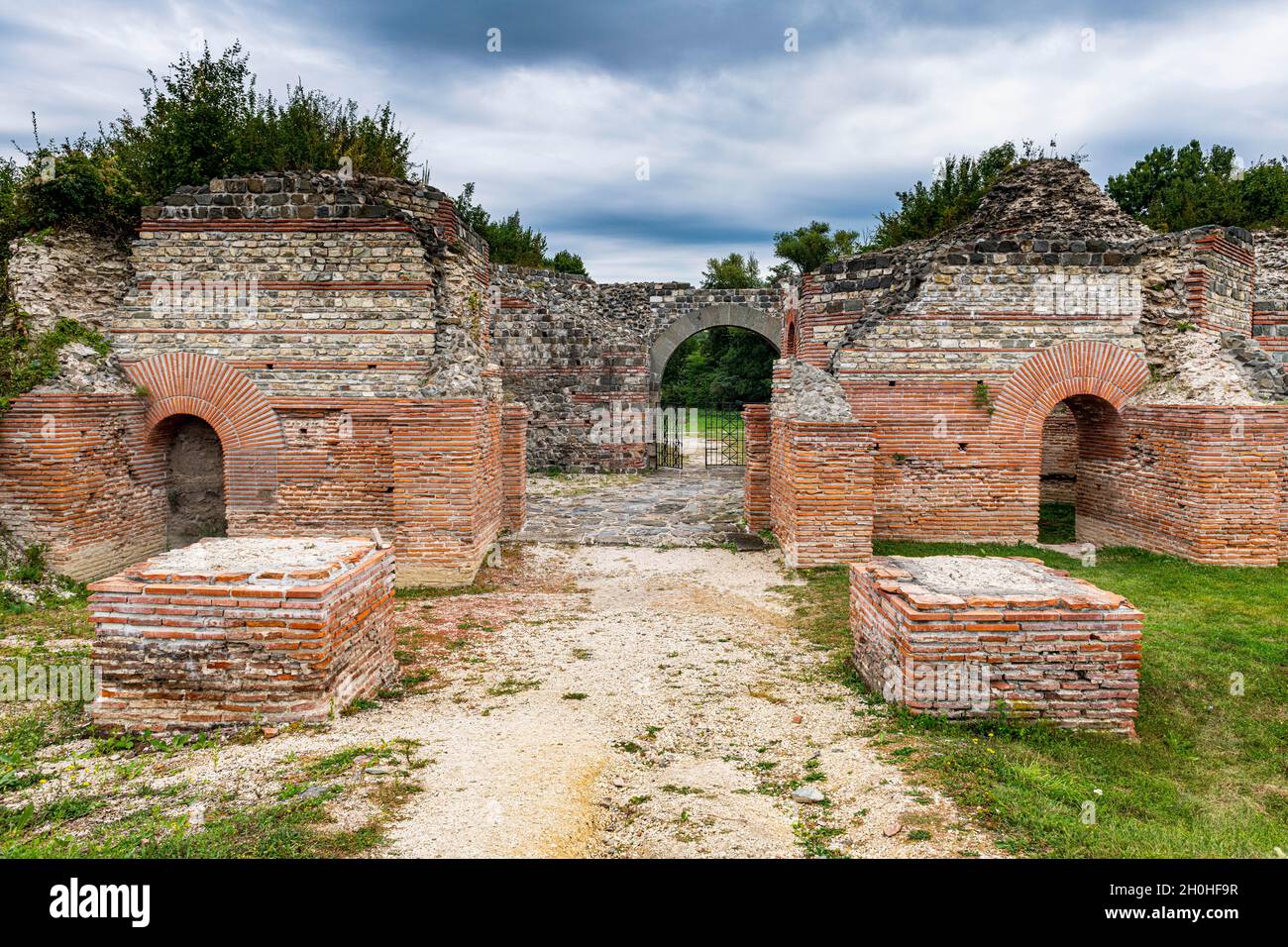 Unesco world heritage site ancient roman ruins of Gamzigrad, Serbia Stock Photo