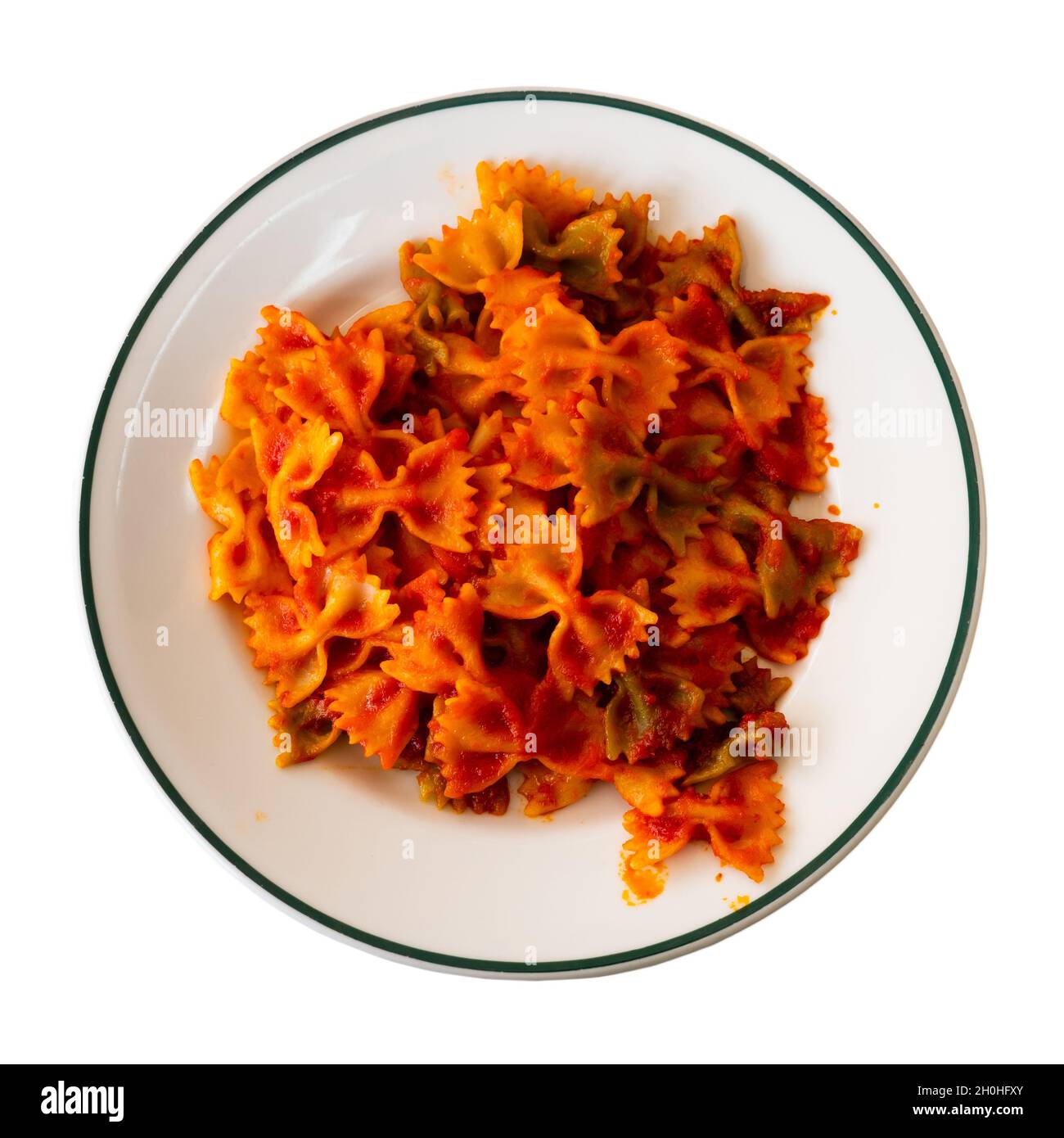 Lazos con tomate, spanish pasta in tomato sauce Stock Photo Alamy