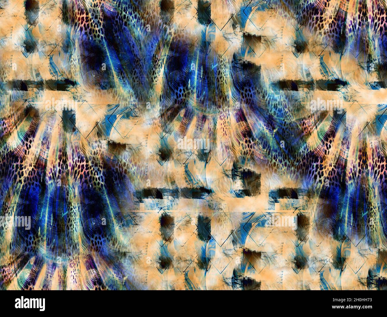 Print,Textile Fabric Print Pattern, Cushion Designs, Dress Pattern Design, Leopard, Camouflage, Zebra, Baroque and Combination Patterns. Stock Photo