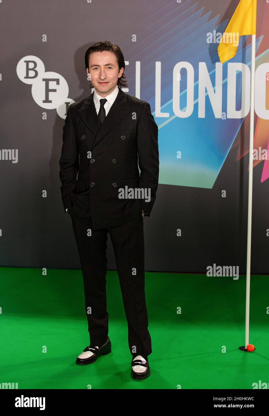 London, UK. 12th Oct, 2021. Jonah Lees attends the World Premiere of 'The Phantom Of The Open' during the 65th BFI (British Film Institute) London Film Festival at The Royal Festival Hall. (Photo by Pietro Recchia/SOPA Images/Sipa USA) Credit: Sipa USA/Alamy Live News Stock Photo